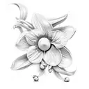 orange blossom tattoo design idea