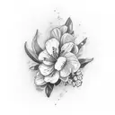 orange blossom tattoo design idea