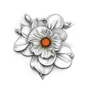orange blossom tattoo design idea