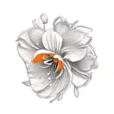 orange blossom tattoo design idea