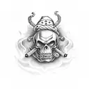 ace one piece smoking tattoo design idea