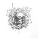 ace one piece smoking tattoo design idea