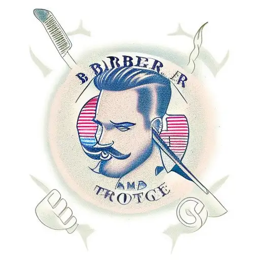 barber pole with a straight edge  tattoo design idea