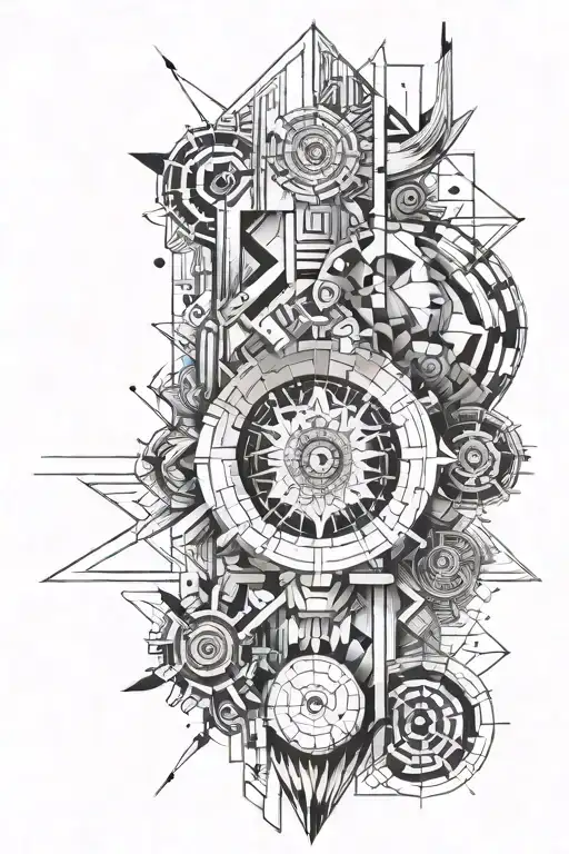 timeline that wraps around the arm tattoo design idea