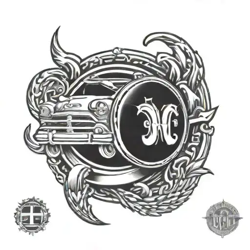Holden Emblem, Chevy emblem, Gmc emblem intertwined tattoo design idea