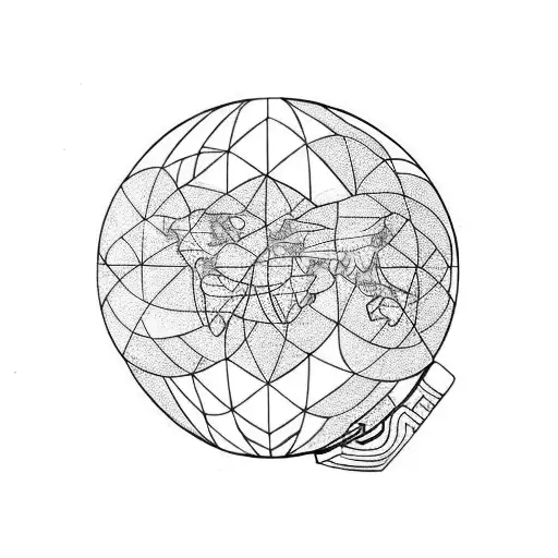 globe tattoo design idea