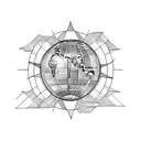 globe tattoo design idea