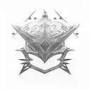 Raiden's hat from Mortal Kombat with a lightning bolt tattoo design idea