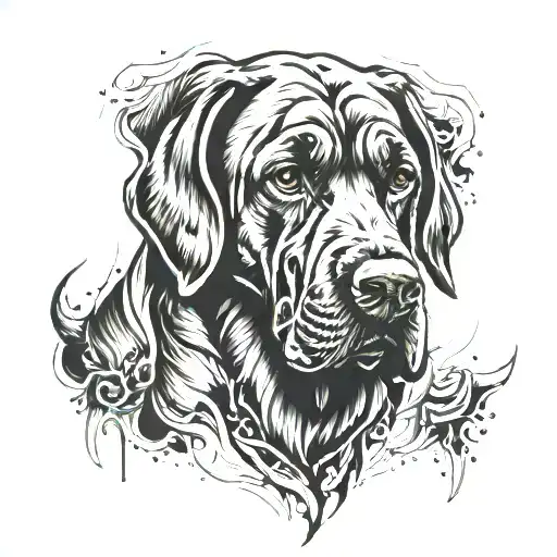 bloodhound  tattoo design idea