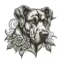 bloodhound  tattoo design idea