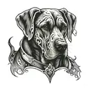 bloodhound  tattoo design idea
