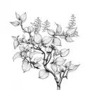 bougainvillea straight flower  tattoo design idea