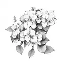 bougainvillea straight flower  tattoo design idea