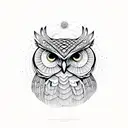 mandala with an owl tattoo design idea