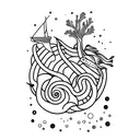 onda do mar tattoo design idea
