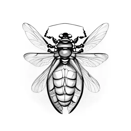 cicada tattoo design idea