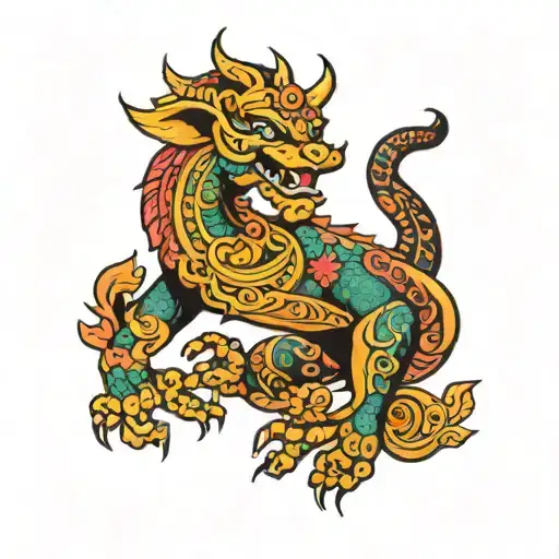 Tamil mythical creature tattoo design idea