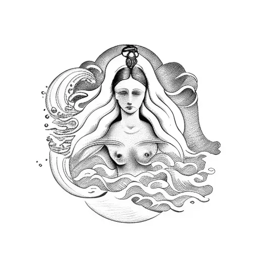 birth of venus tattoo sleeve  tattoo design idea