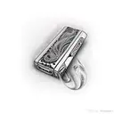 harmonica with music notes tattoo design idea