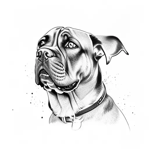 cane corso tattoo design idea
