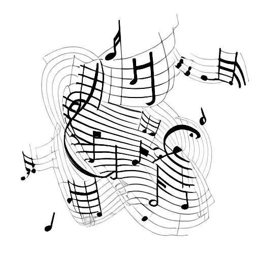 music with france tattoo design idea
