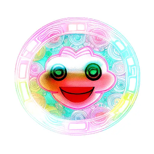 psychedelic smiley face  tattoo design idea
