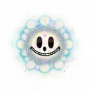 psychedelic smiley face  tattoo design idea