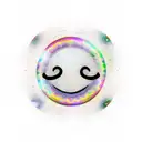 psychedelic smiley face  tattoo design idea