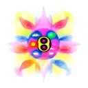 psychedelic smiley face  tattoo design idea