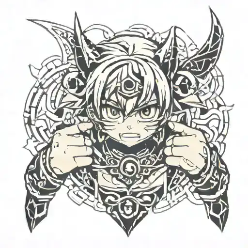 sukuna lines on wrist tattoo design idea