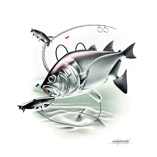 hook fishing tattoo design idea