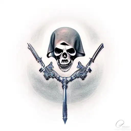Grim Reaper soldier tattoo design idea