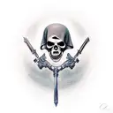 Grim Reaper soldier tattoo design idea