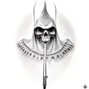 Grim Reaper soldier tattoo design idea