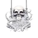 Grim Reaper soldier tattoo design idea