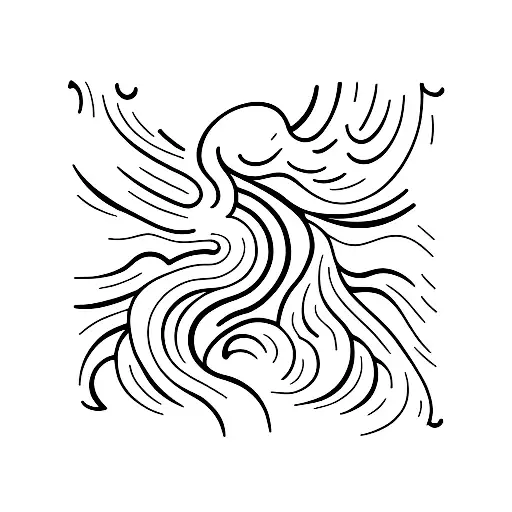 the numbers 123 in the shape of a wave tattoo design idea