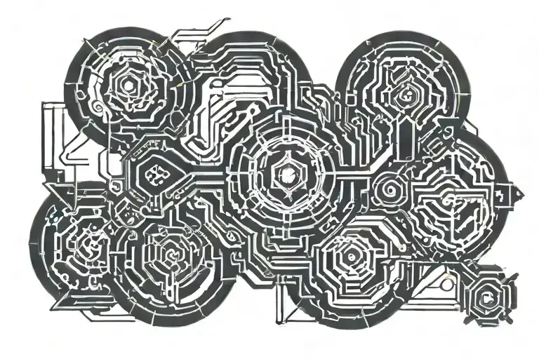 cyberpunk inspired tattoo featuring Edgerunners  tattoo design idea