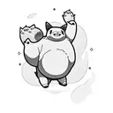 Snorlax tattoo design idea