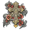 orthodox christian cross tattoo design idea