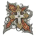 orthodox christian cross tattoo design idea