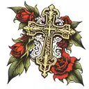orthodox christian cross tattoo design idea