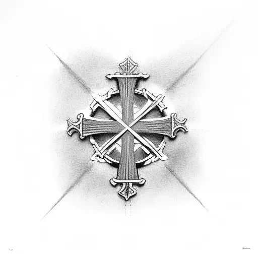Christian Cross, GJF, 2006-2023 tattoo design idea