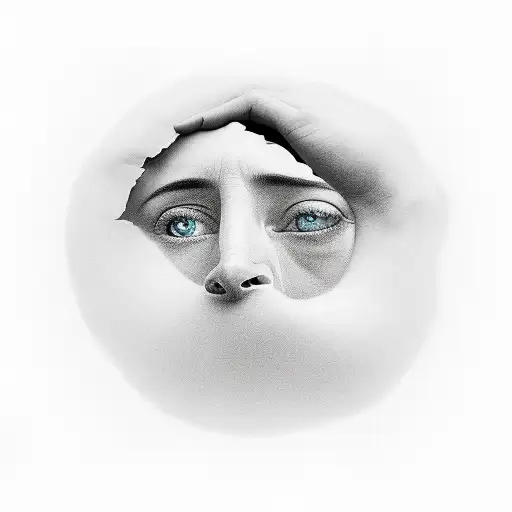 loneliness and depression tattoo design idea