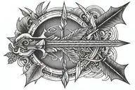 hunting arrow  tattoo design idea