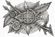 hunting arrow  tattoo design idea
