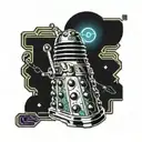 Dalek from Dr Who Laughs tattoo design idea