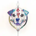 beagle with japanese masc tattoo design idea