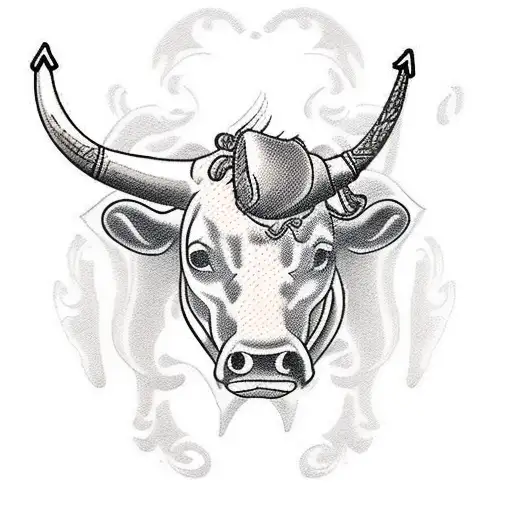 cowboy riding a bull leg tattoo tattoo design idea