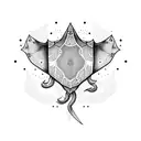 stingray on lower abdomen that has an elogated tail to the hip tattoo design idea