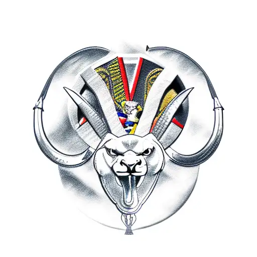 incorporating the mascots of my three schools - a falcon, a panther, and a ram - that represents my educational journey tattoo design idea